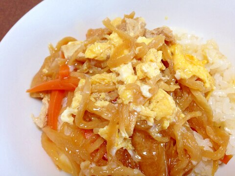 切り干しリメイク☆切り干し大根の卵とじ丼